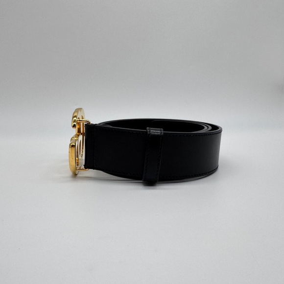 Gucci Authentic GG Marmont Wide Leather Black Belt 85 Preowned